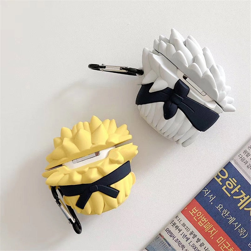Anime Cute Q Naruto Sasuke Case For AirPods 1 2 Pro Charge Box Soft Silicone Wireless Bluetooth Earphone protective Cover Coque