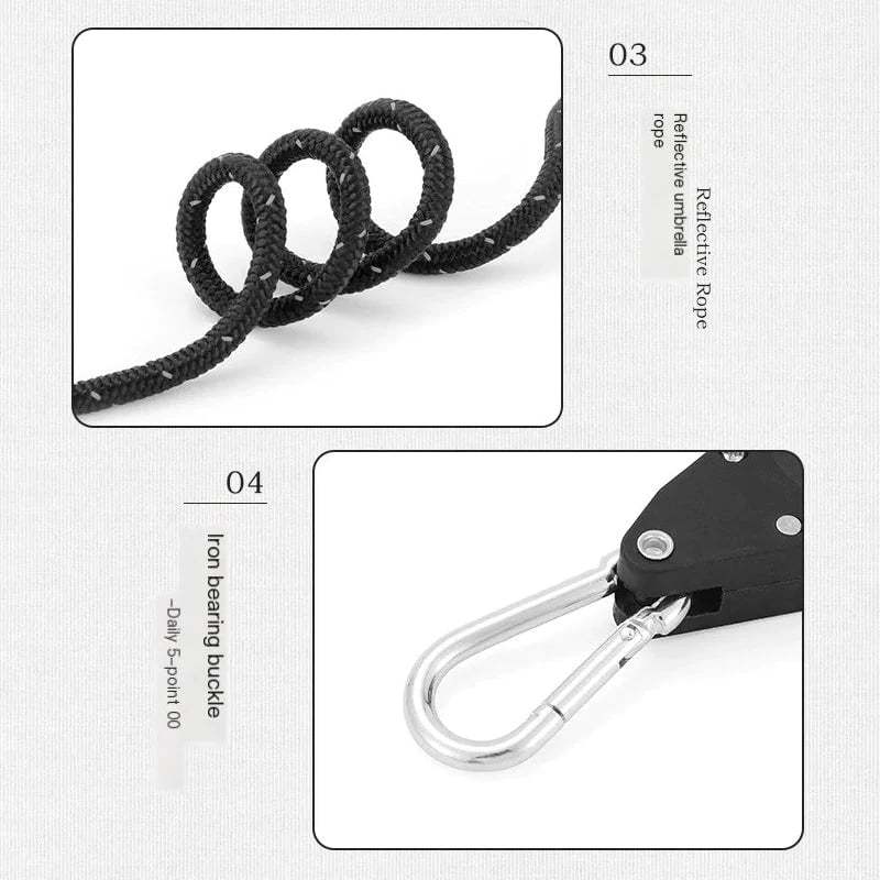 Glow in the dark Camping Tent Tie Down Rope