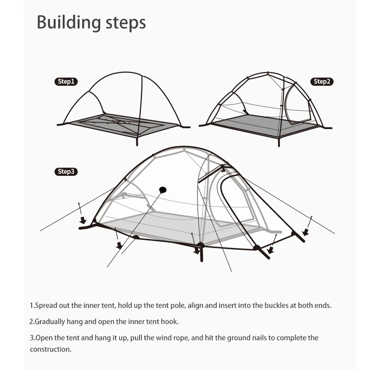 Naturehike Cloud Up 1 Lightweight Backpacking Tent