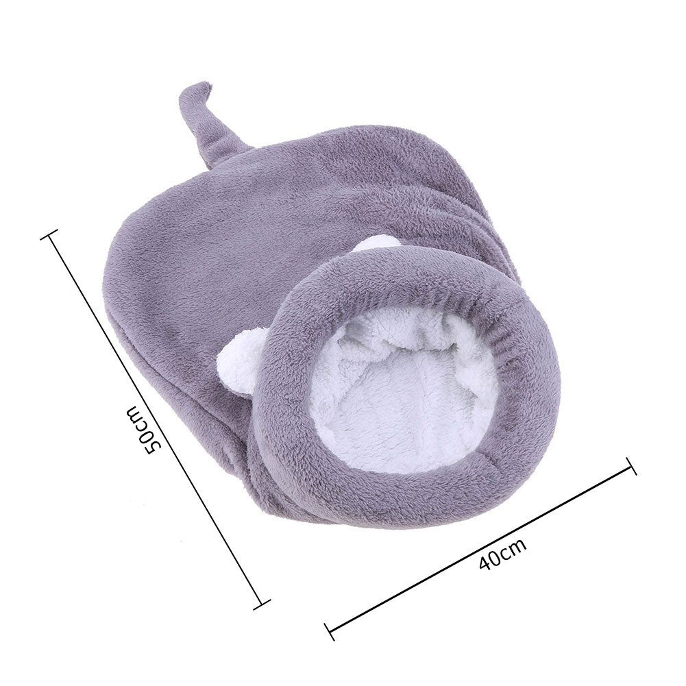 Warm Coral Fleece Cat Sleeping Bag Bed For Puppy Small Dogs Pets Cat Mat Bed Kennel House Warm Sleeping Bed For Pets
