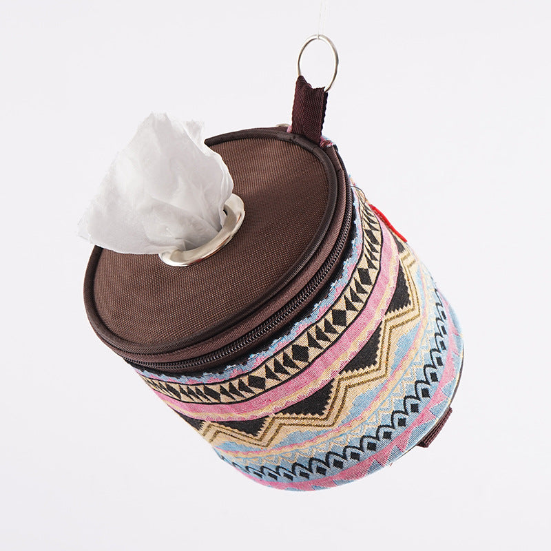 Outdoor camping ethnic style tissue box