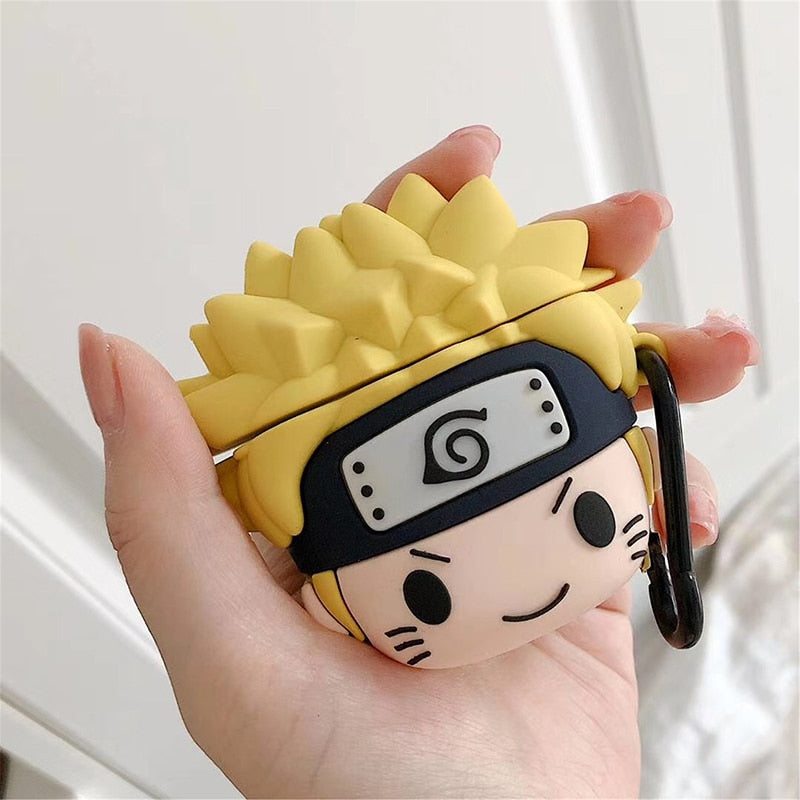 Anime Cute Q Naruto Sasuke Case For AirPods 1 2 Pro Charge Box Soft Silicone Wireless Bluetooth Earphone protective Cover Coque