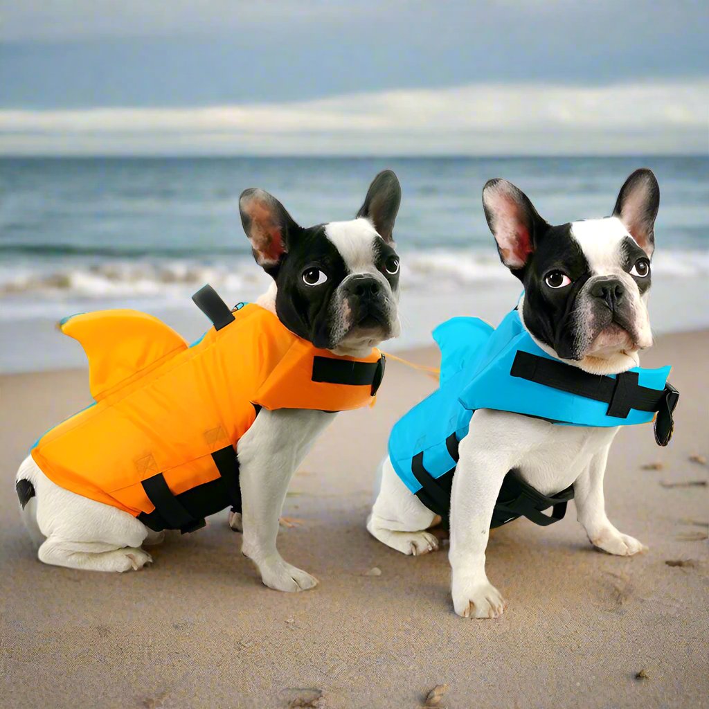 Dog Life Vest Summer Shark Pet Life Jacket Dog Clothes Dogs Swimwear Pets Swimming Suit