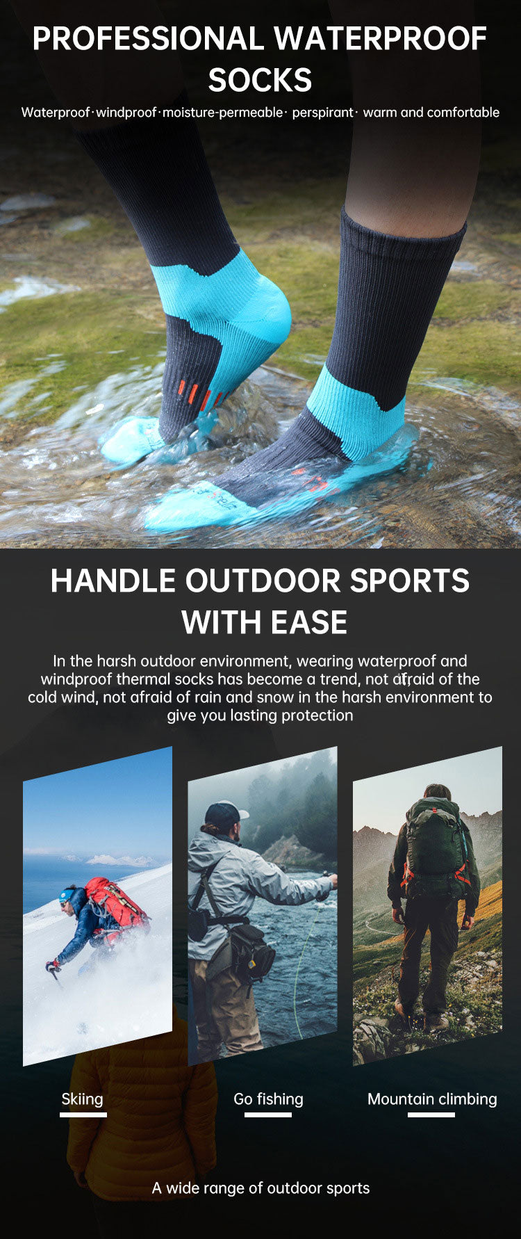 Waterproof & Breathable Socks