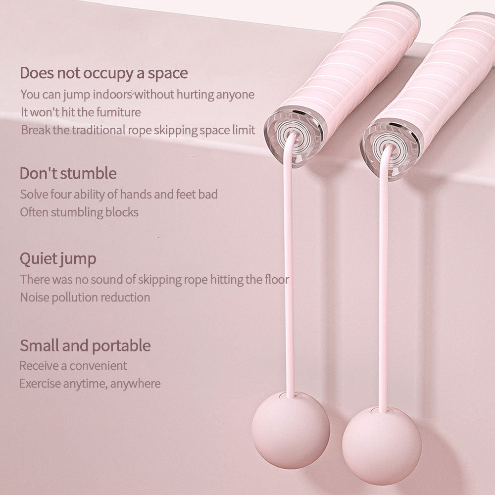 Cordless Double Use Electronic Skipping Rope Gym Fitness Cordless Skipping Smart Rope Jump Rope Digital Counting Speed Skipping