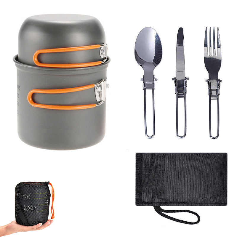 Outdoor Portable Camping Cookware With Tableware