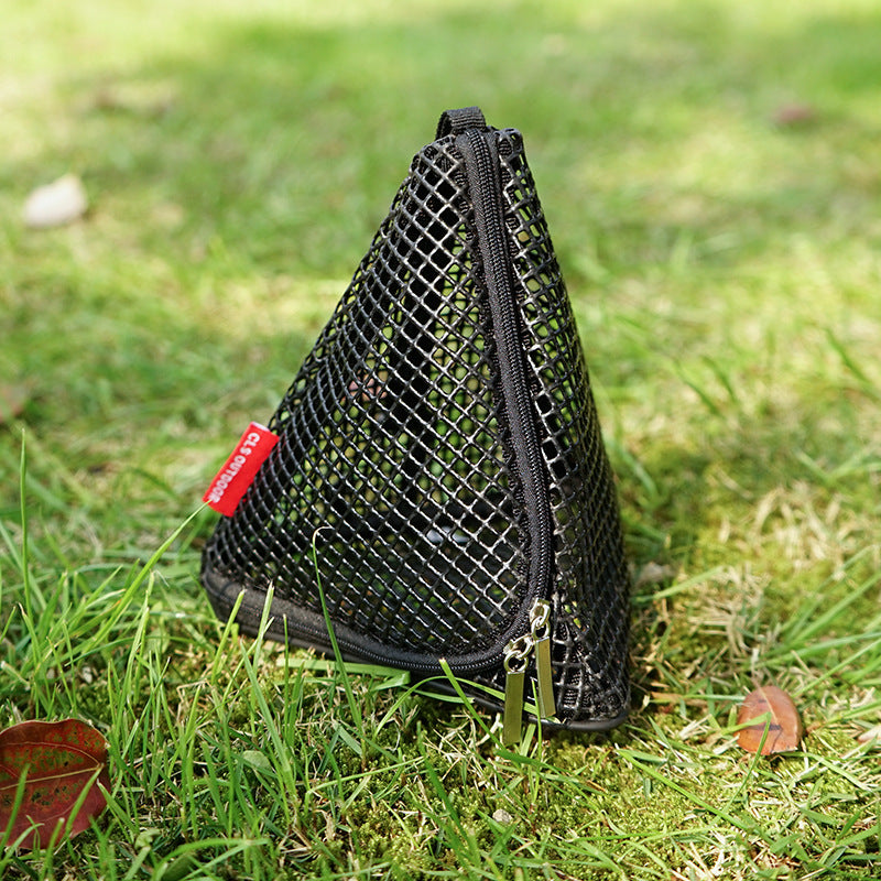 Outdoor triangular sun drying net