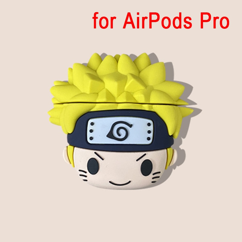 Anime Cute Q Naruto Sasuke Case For AirPods 1 2 Pro Charge Box Soft Silicone Wireless Bluetooth Earphone protective Cover Coque