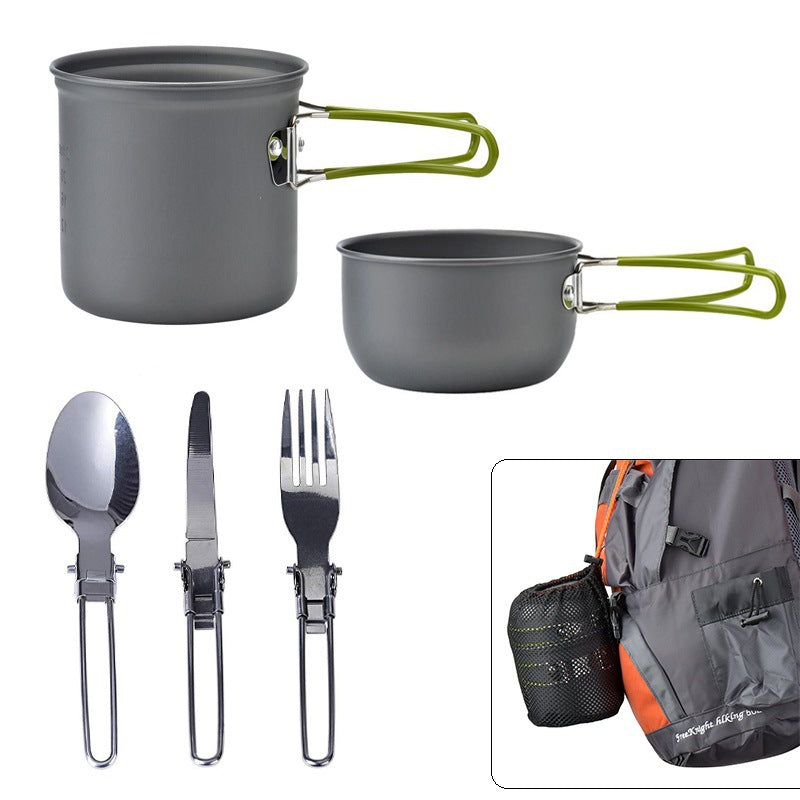 Outdoor Portable Camping Cookware With Tableware