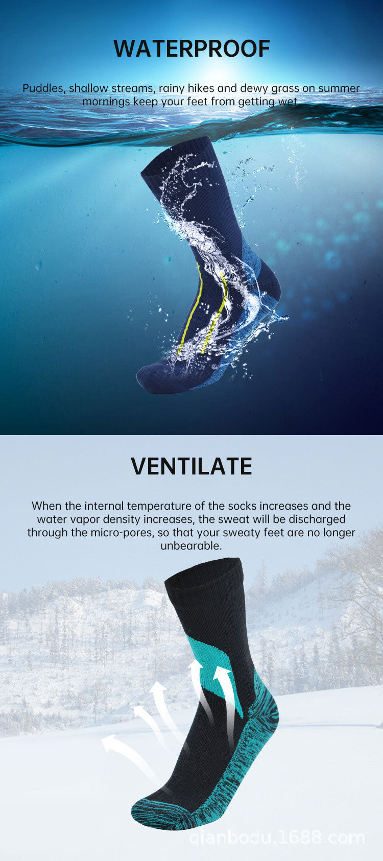 Waterproof & Breathable Socks