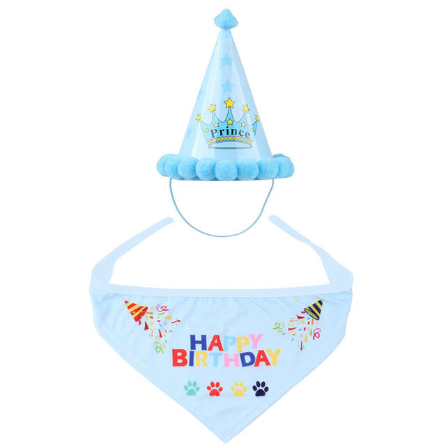 Cats & Dogs Birthday party Hat and Band