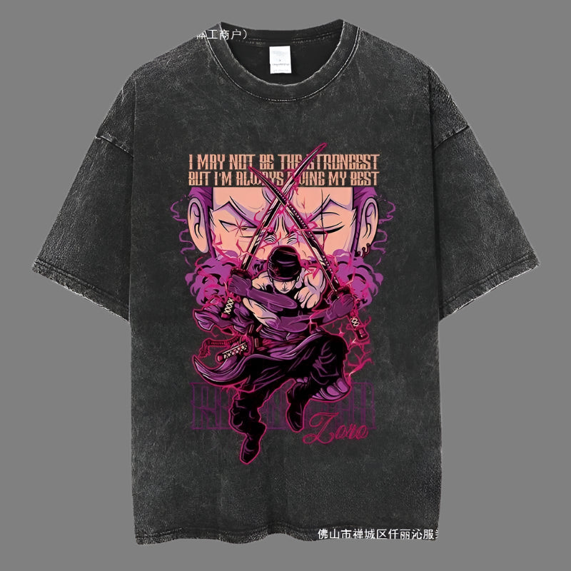 Anime One Piece Zoro T Shirt y2k Harajuku High Street