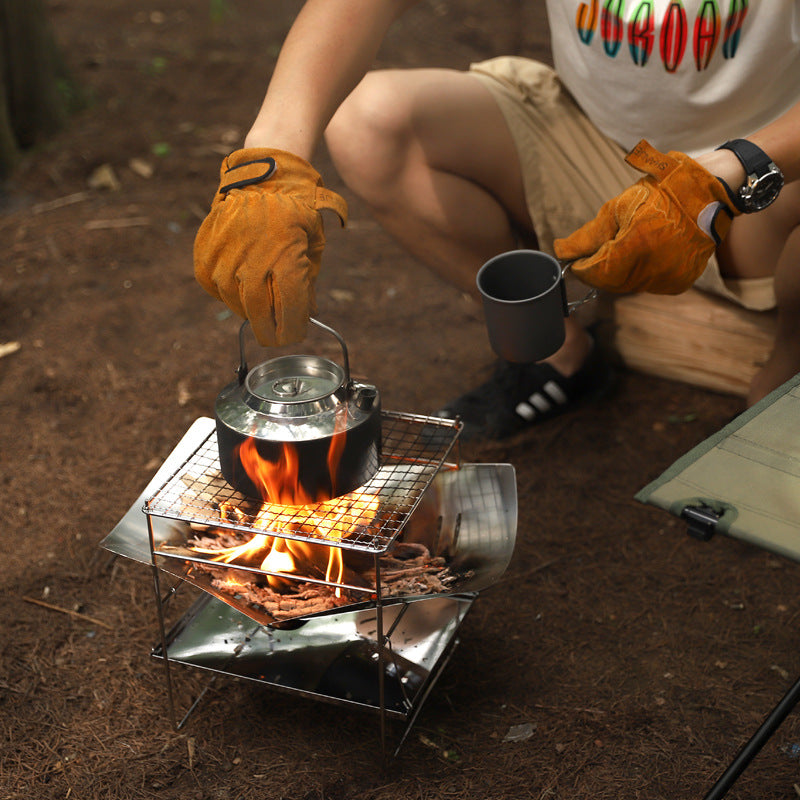 Outdoor BBQ flame-retardant gloves