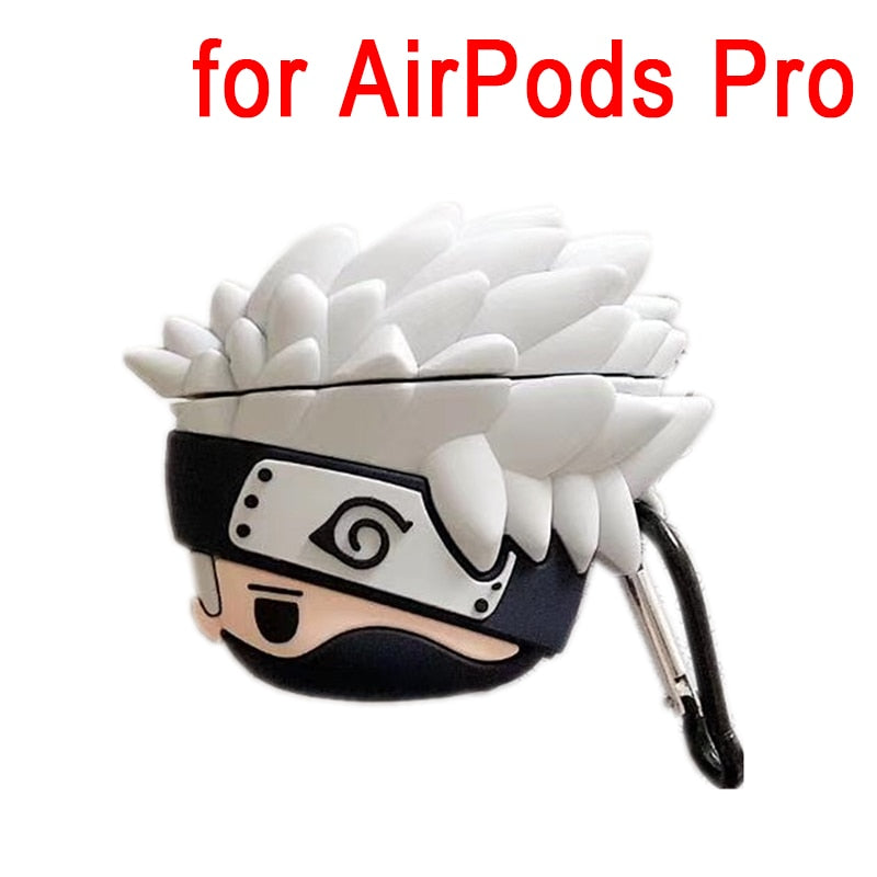 Anime Cute Q Naruto Sasuke Case For AirPods 1 2 Pro Charge Box Soft Silicone Wireless Bluetooth Earphone protective Cover Coque