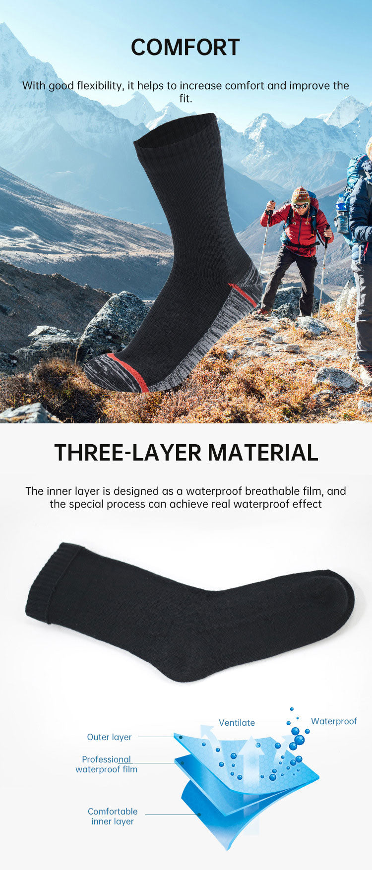 Waterproof & Breathable Socks