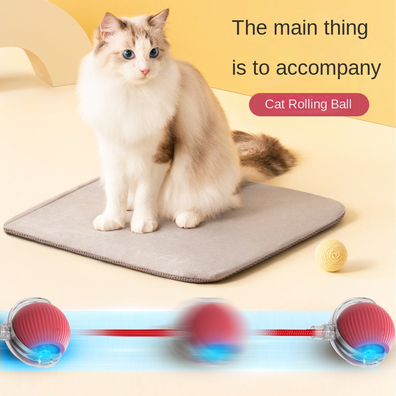 Cat Toy Gravity Intelligent Red Rope Rolling Ball
