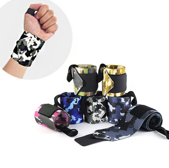 1 Pair Camouflage nylon stretch wrap protects wrist Weightlifting wristband bandage sports protector wristband