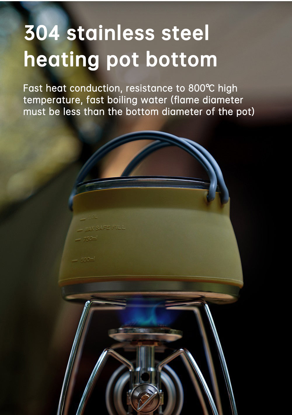 Portable Silicone Folding Kettle