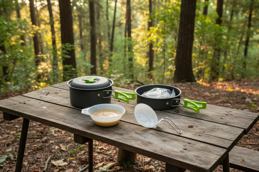 Outdoor Portable Camping Cookware With Tableware