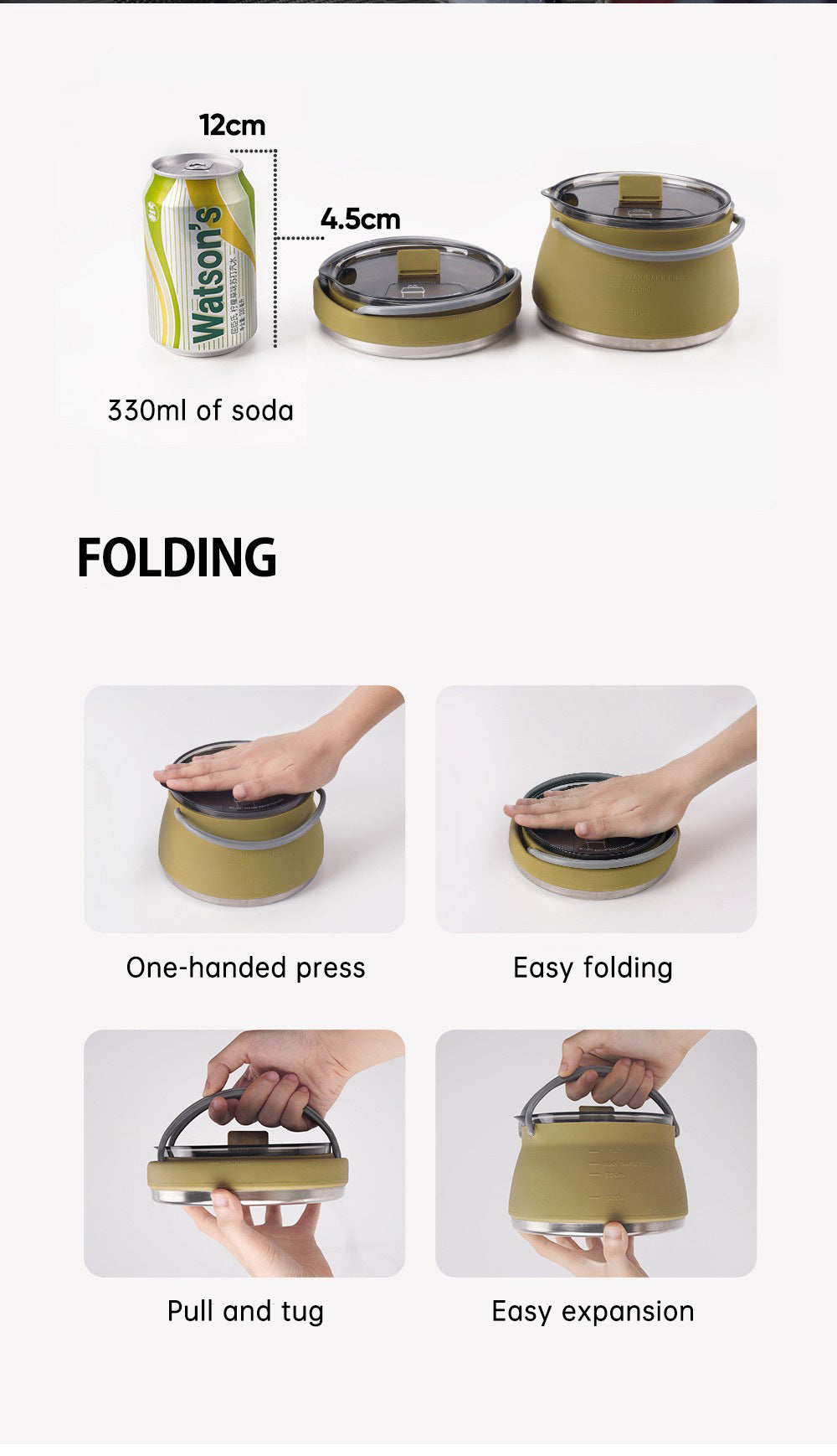 Portable Silicone Folding Kettle