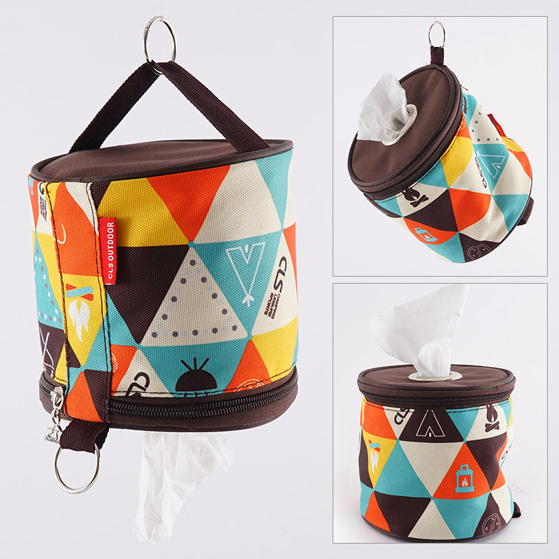 Outdoor camping ethnic style tissue box