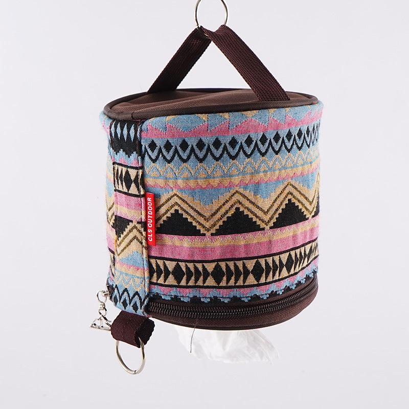 Outdoor camping ethnic style tissue box