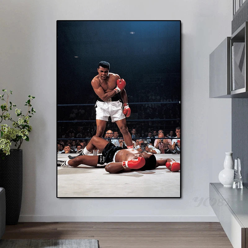 Legend Boxer Star Poster Boxing Canvas Wall Art Posters and Prints Wall Decor Cuadros Living Room Home Boys Room Decoration Gift