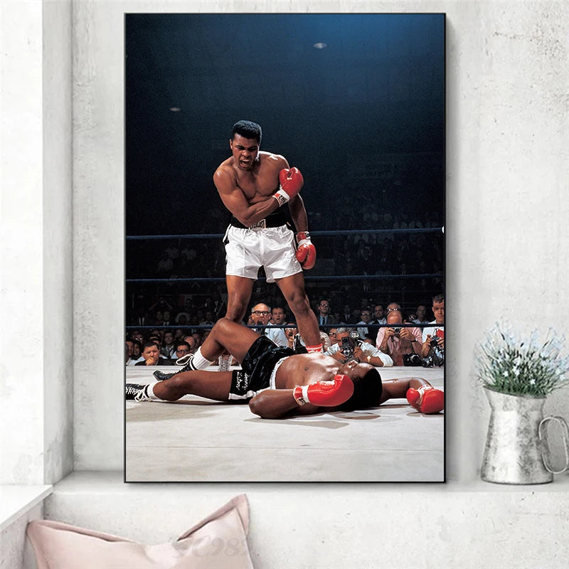 Legend Boxer Star Poster Boxing Canvas Wall Art Posters and Prints Wall Decor Cuadros Living Room Home Boys Room Decoration Gift