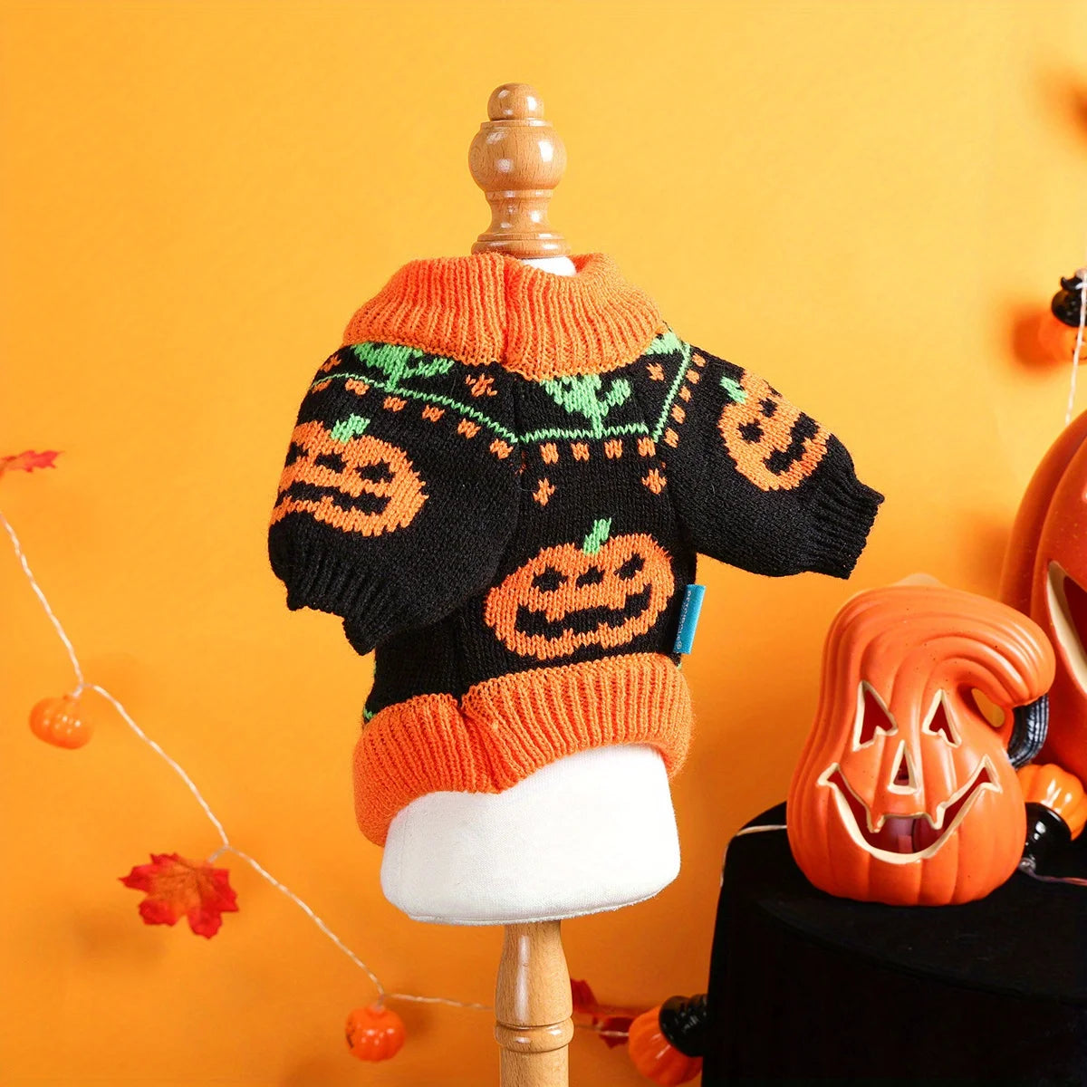 Pumpkin Halloween Sweater for Dogs & Cats