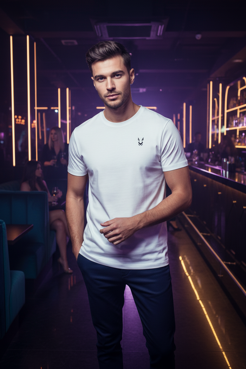 Male model in luxury club