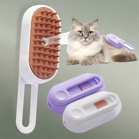 USB Rechargeable Cat Comb Pet Care Cleaning Massage Remover Electric Spray Massage Comb Brush Pet Grooming Brush with Water Tank