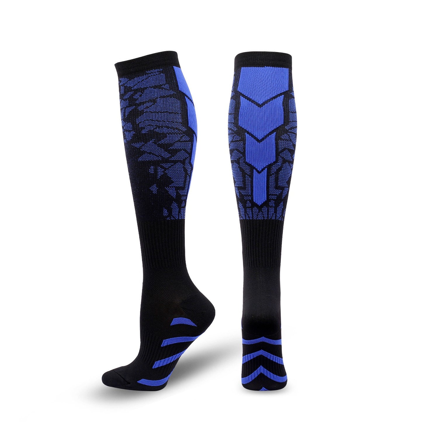 Pressure Socks Set with Black Heart Shaped Calf Socks and Heart Shaped Running Socks