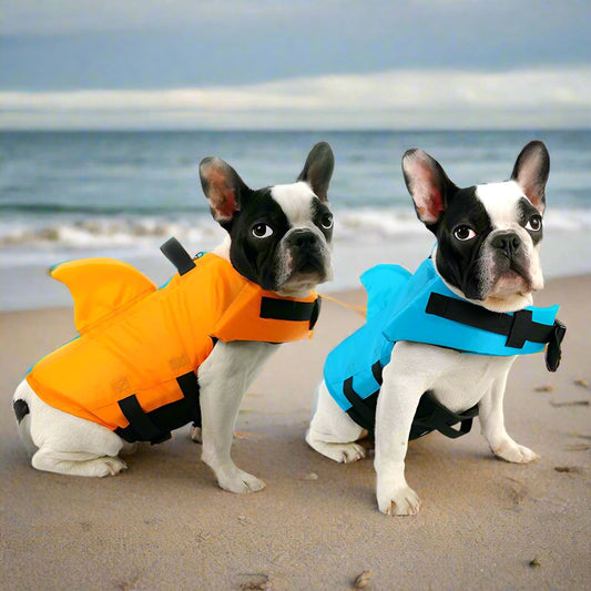Dog Life Vest Summer Shark Pet Life Jacket Dog Clothes Dogs Swimwear Pets Swimming Suit