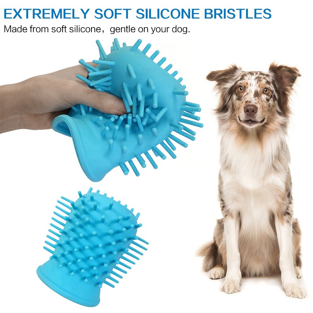 Dog Paw Cleaner Cup & Cleaning Brush