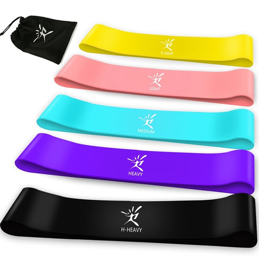 5 Colors Latex Resistance Bands Fitness Set Rubber Loop Bands Strength Training Workout Expander Gym Equipment Elastic Bands