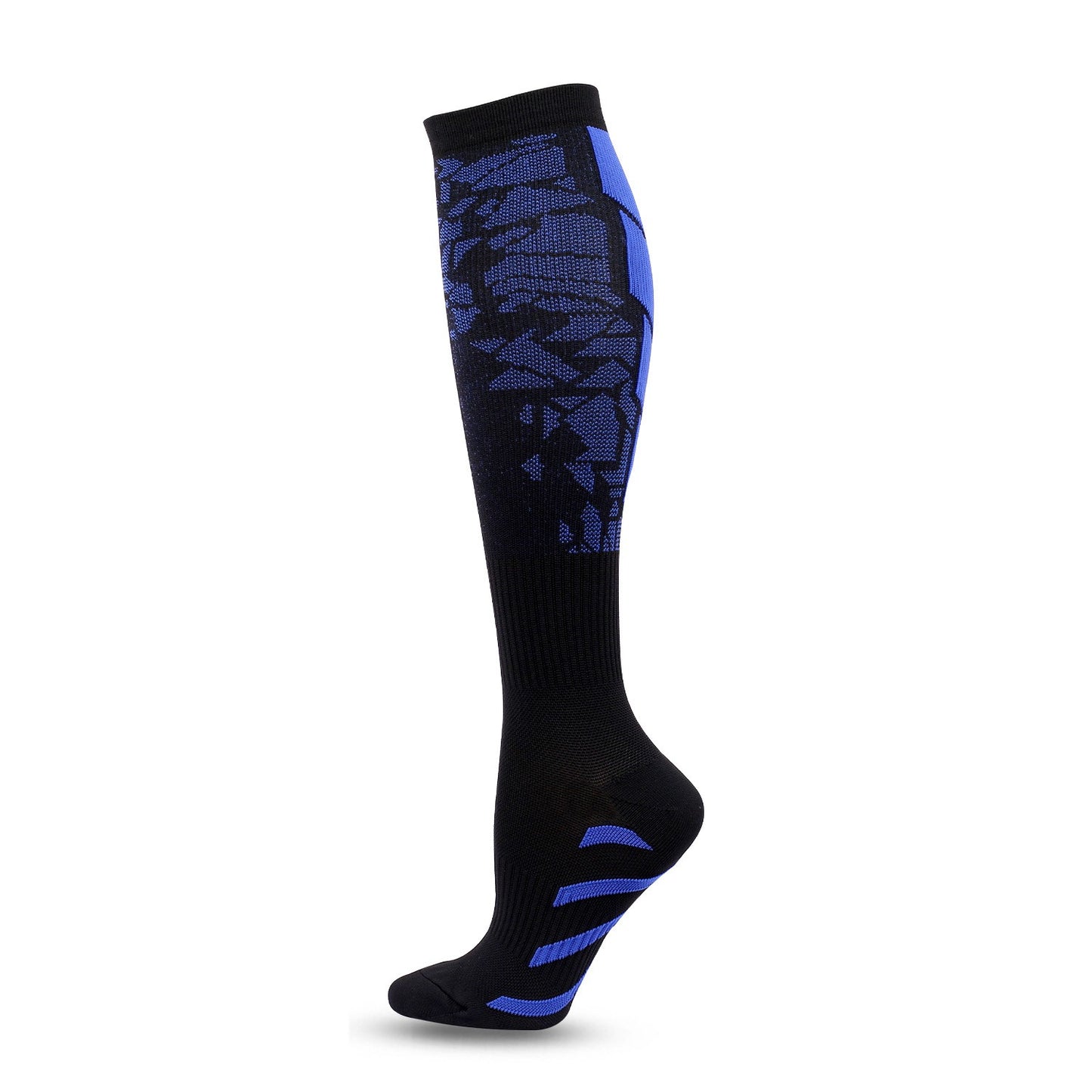 Pressure Socks Set with Black Heart Shaped Calf Socks and Heart Shaped Running Socks