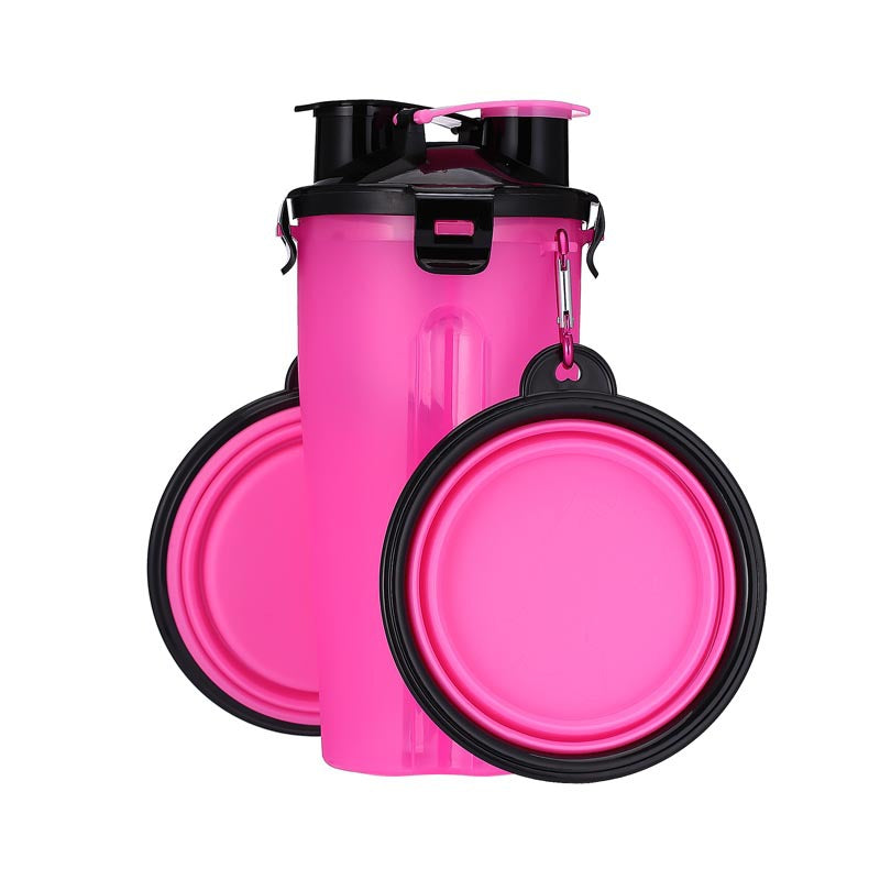 Dual Water & Food Cup with a set of folding bowls.