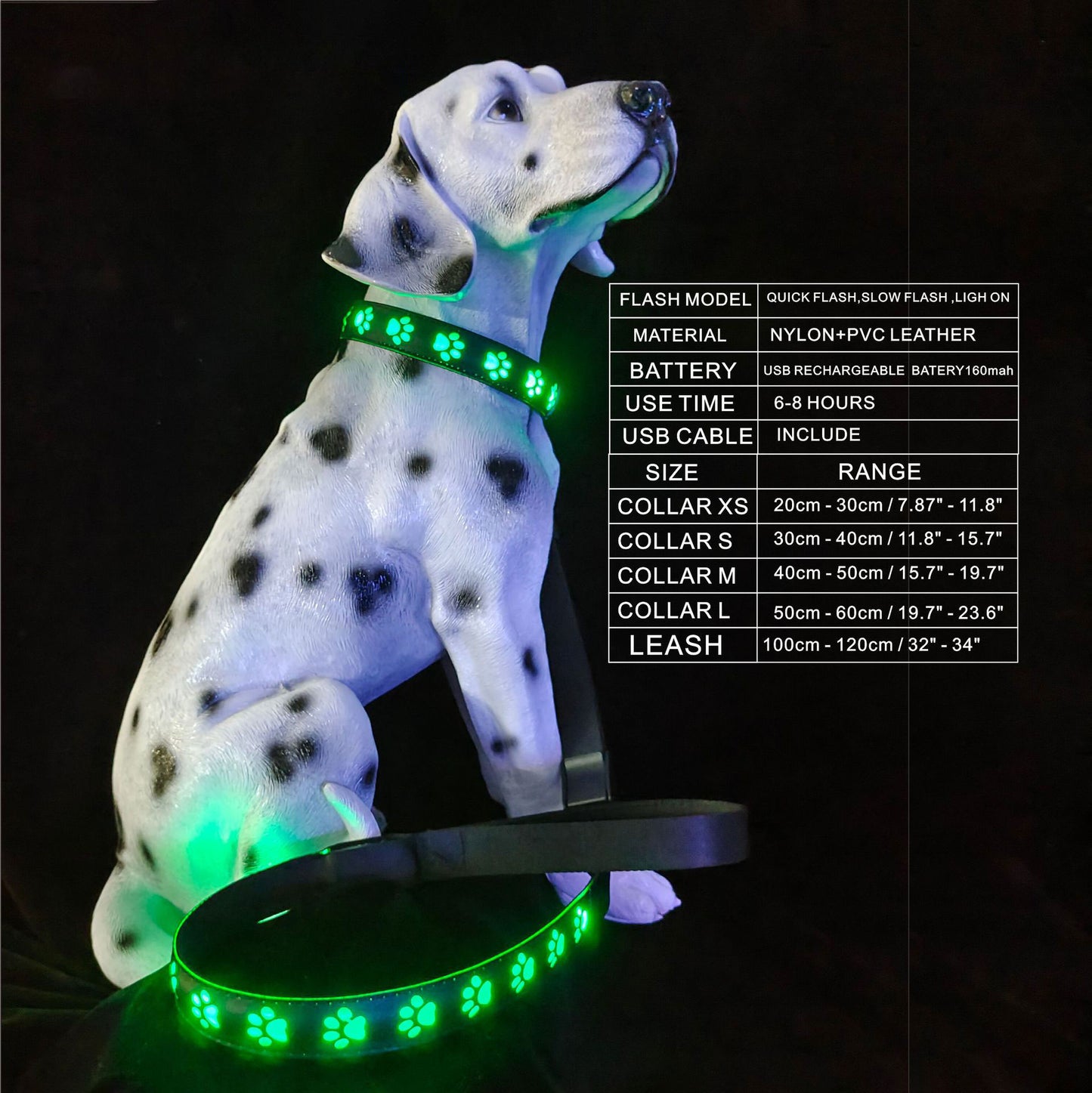 Led Rechargeable and Luminous Dog Collar
