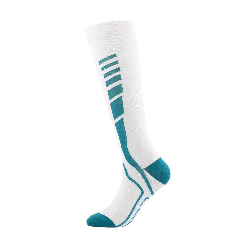 Pressure Socks Set with Black Heart Shaped Calf Socks and Heart Shaped Running Socks