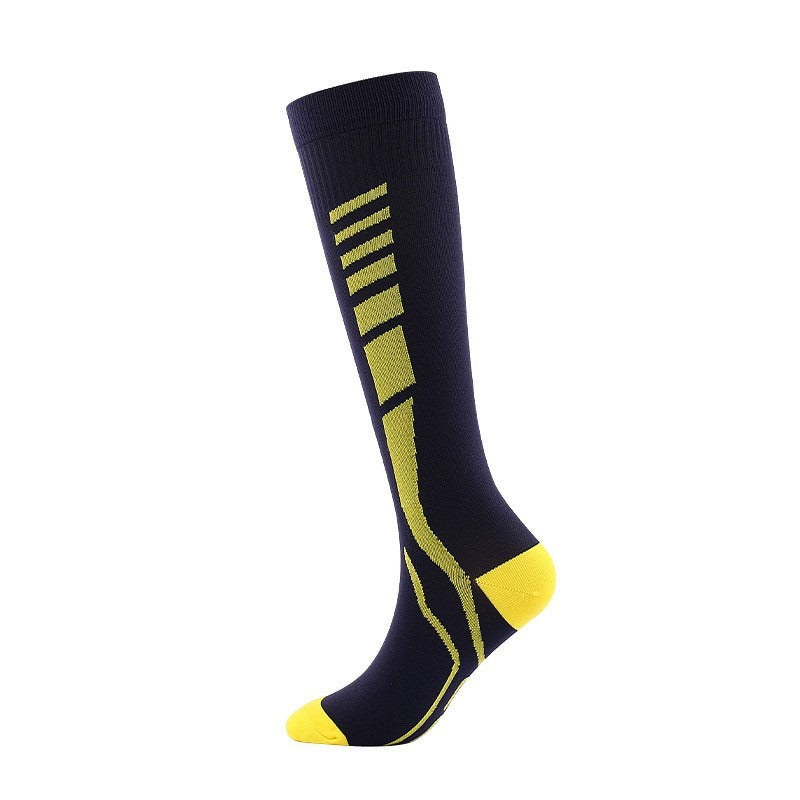 Pressure Socks Set with Black Heart Shaped Calf Socks and Heart Shaped Running Socks