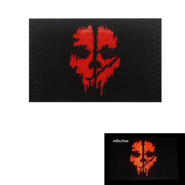 Call of Duty Patches Ghost Mask Skull Embroidered Patches on Clothes Military Tactical Morale Hook and Loop Badges Appliques