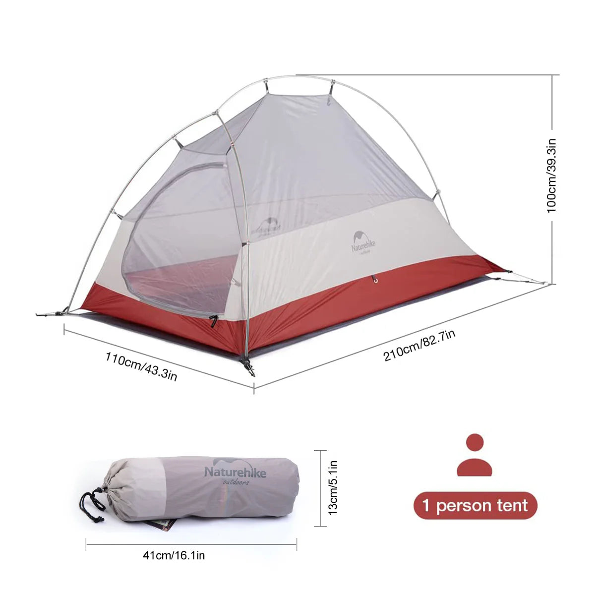 Naturehike Cloud Up 1 Lightweight Backpacking Tent