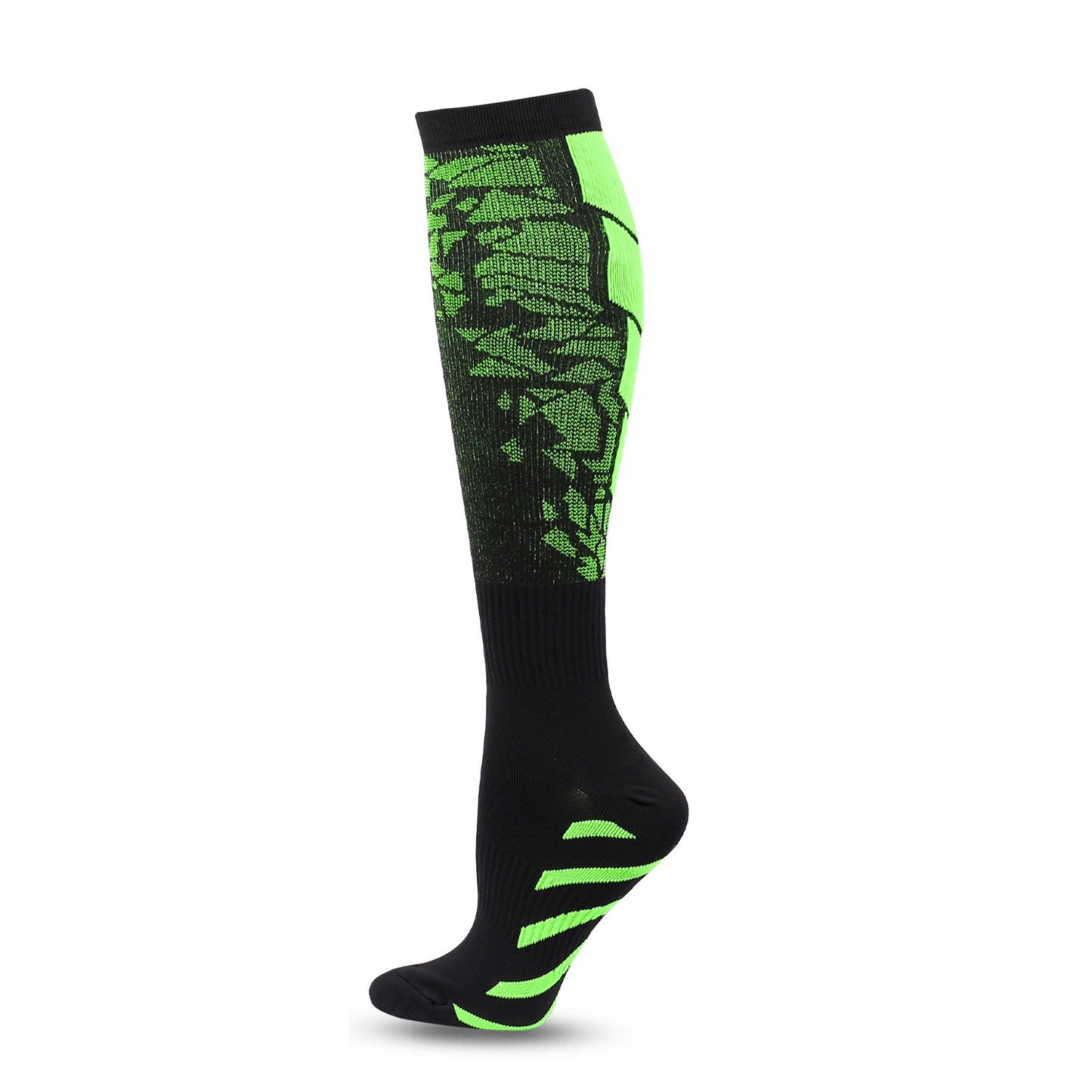 Pressure Socks Set with Black Heart Shaped Calf Socks and Heart Shaped Running Socks