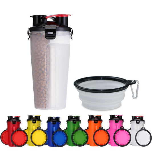 Dual Water & Food Cup with a set of folding bowls.
