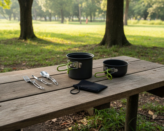 Outdoor Portable Camping Cookware With Tableware
