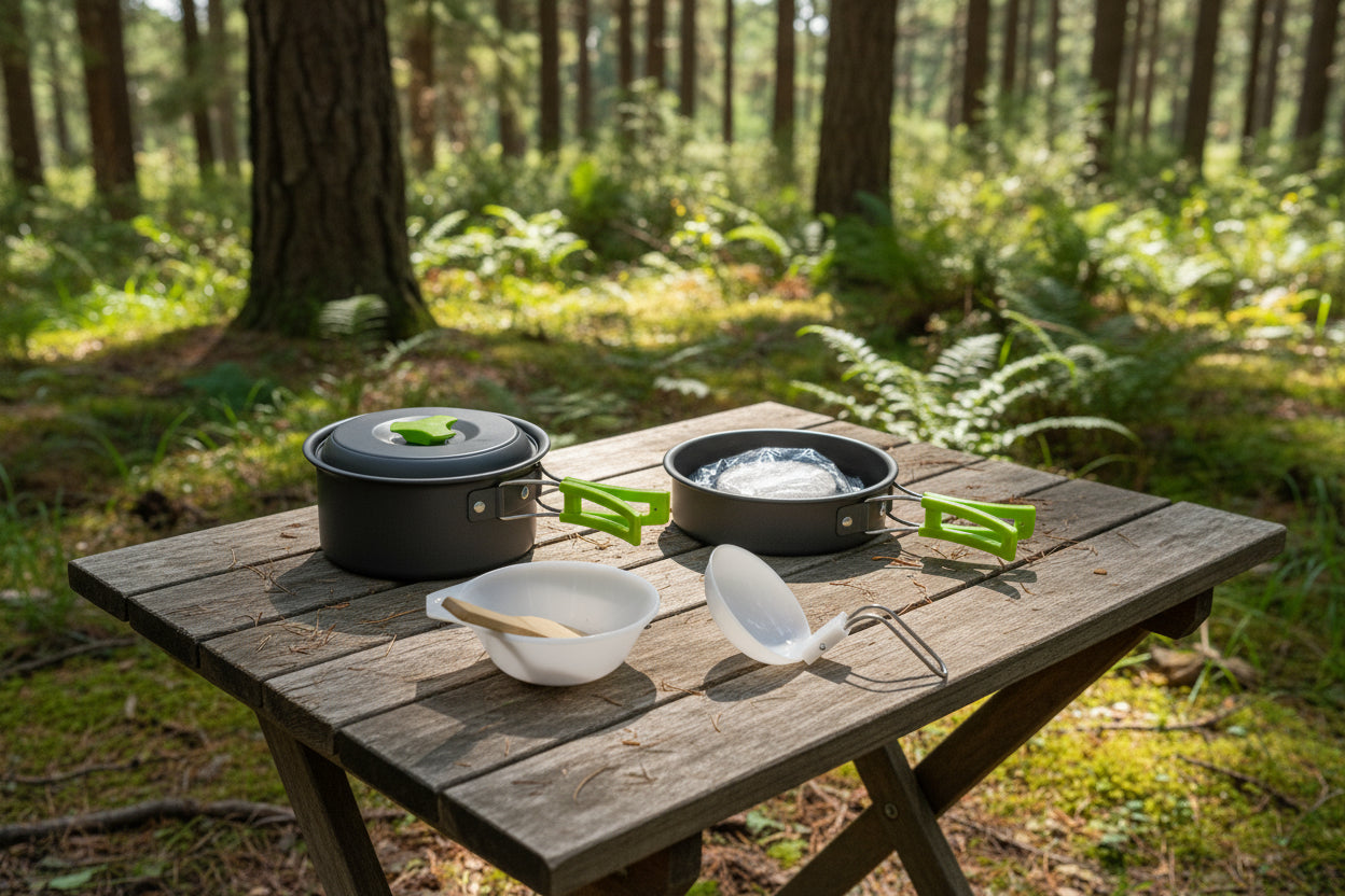 Outdoor Portable Camping Cookware With Tableware
