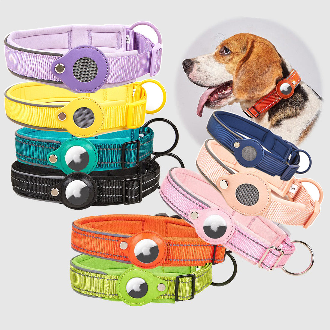 Pet Collar with Apple Airtag Case