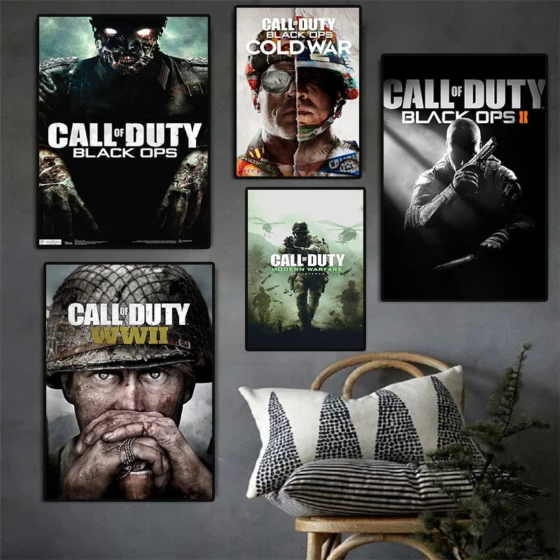 Game Posters Call of Duty Wall Art Pictures Canvas Painting Abstract Decorative Pictures Pub Bar Game Room Home Decor Cuadros