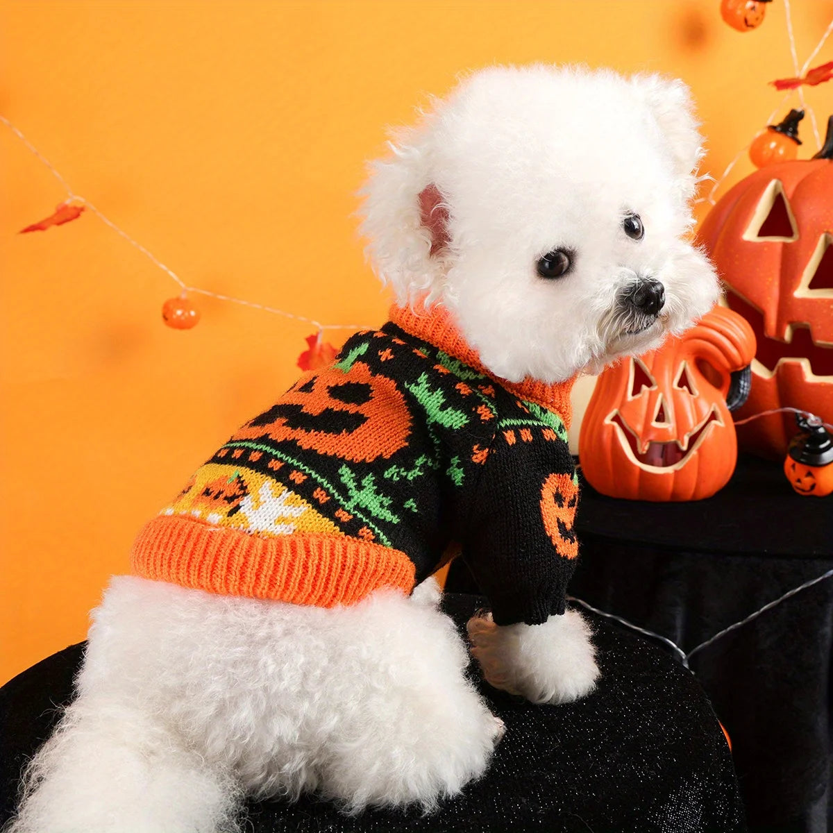 Pumpkin Halloween Sweater for Dogs & Cats