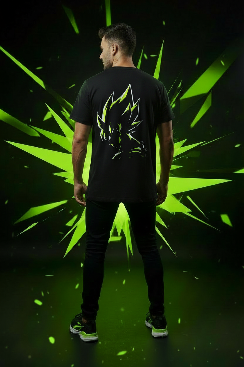 Goku Tee Exact Design on Starburst Background